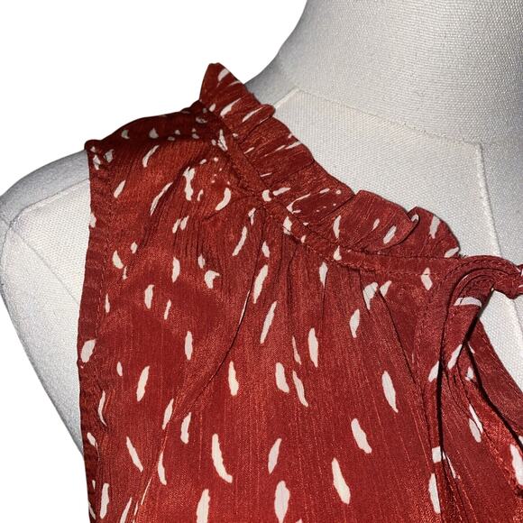 THML Anthropologie Tiered Ruffle Top Sz XS Sleeveless - Picture 2 of 9